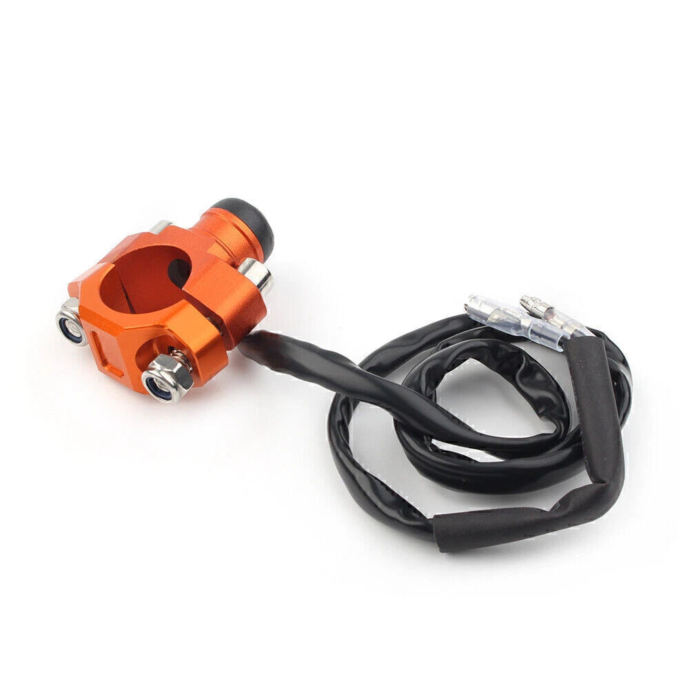 Fit 7/8" Orange Handlebar Rotating Start Stop Kill Switch for Motorcycle