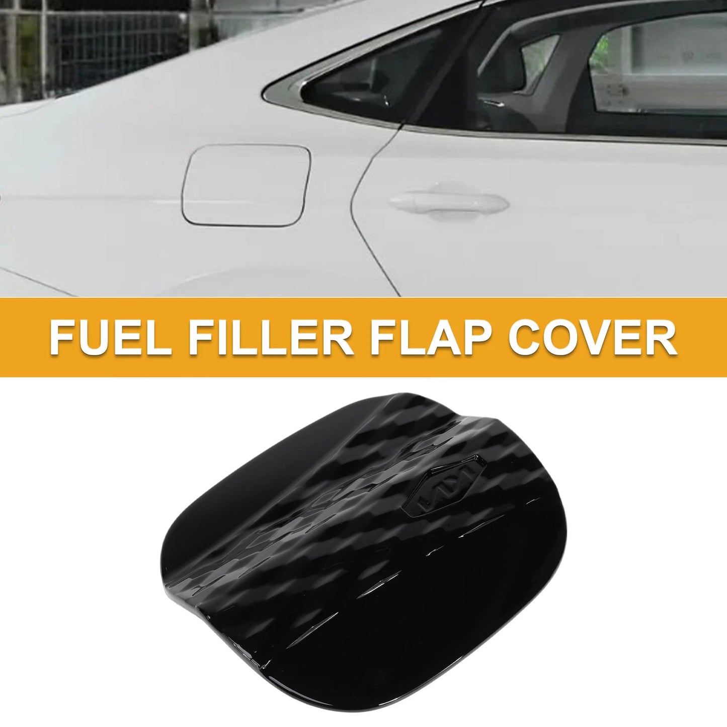 Fuel Tank Door Cap for Hyundai Sonata 2024-2025 Fuel Filler Flap Cover Black