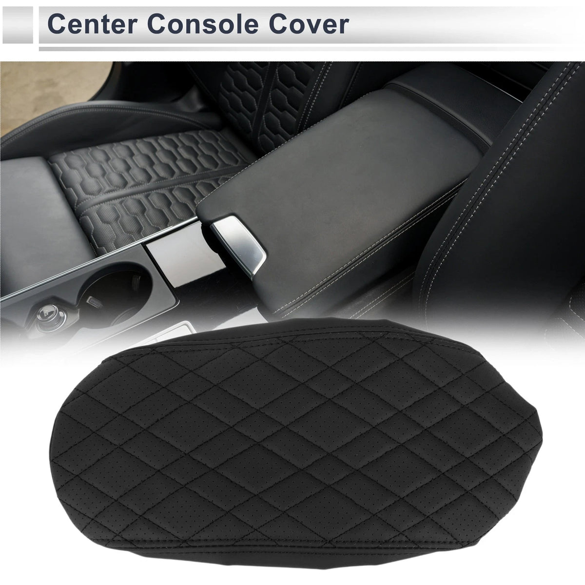 Car Center Console Cover for BMW 1 Series (2012-2018) Black 1 x Piece