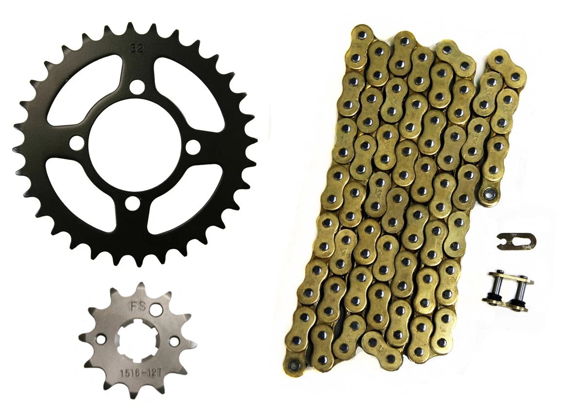 520x74 O-Ring Drive Chain & 12/32 Sprockets for Yamaha Breeze (1989–2004)
