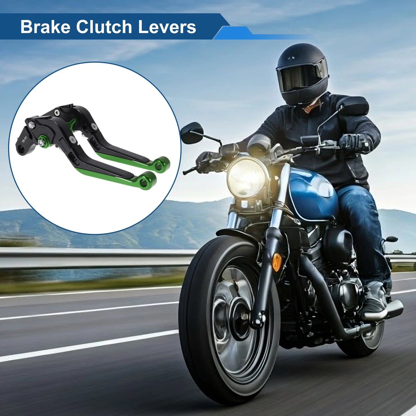 Adjustable Brake Clutch Levers for Honda X11 (1999-2002) Black Green