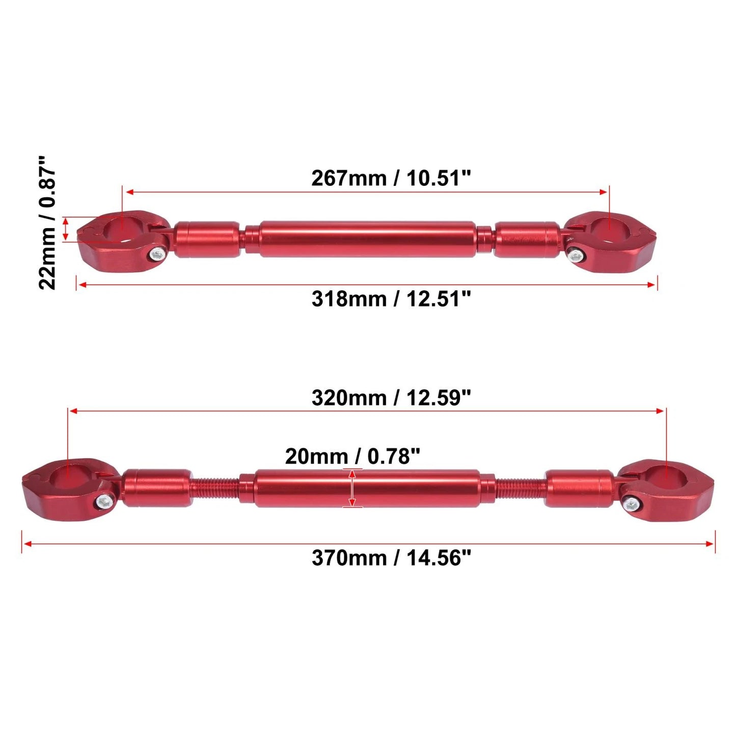 Balance Bar Crossbar 22mm Aluminum Alloy for Motorcycle