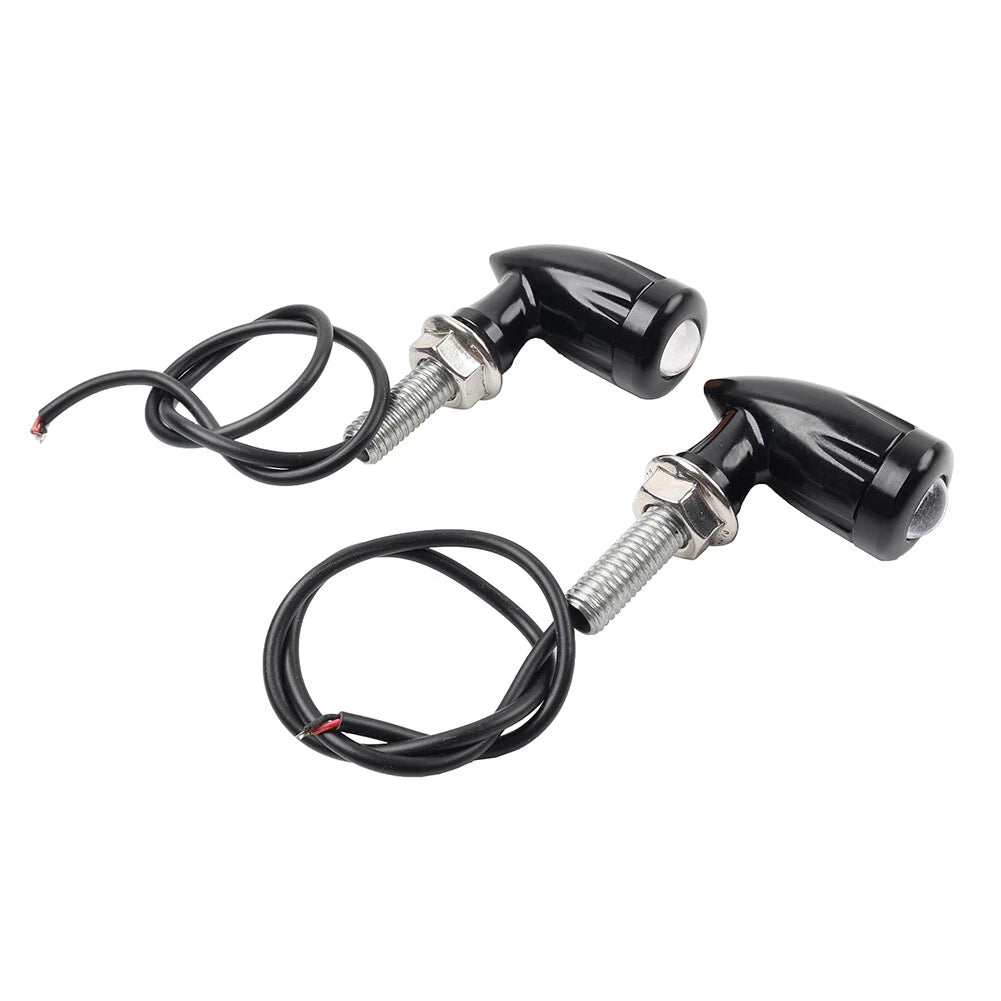 Mini Turn Signal Light Blinker Black for Harley Bobber Cafe Racer