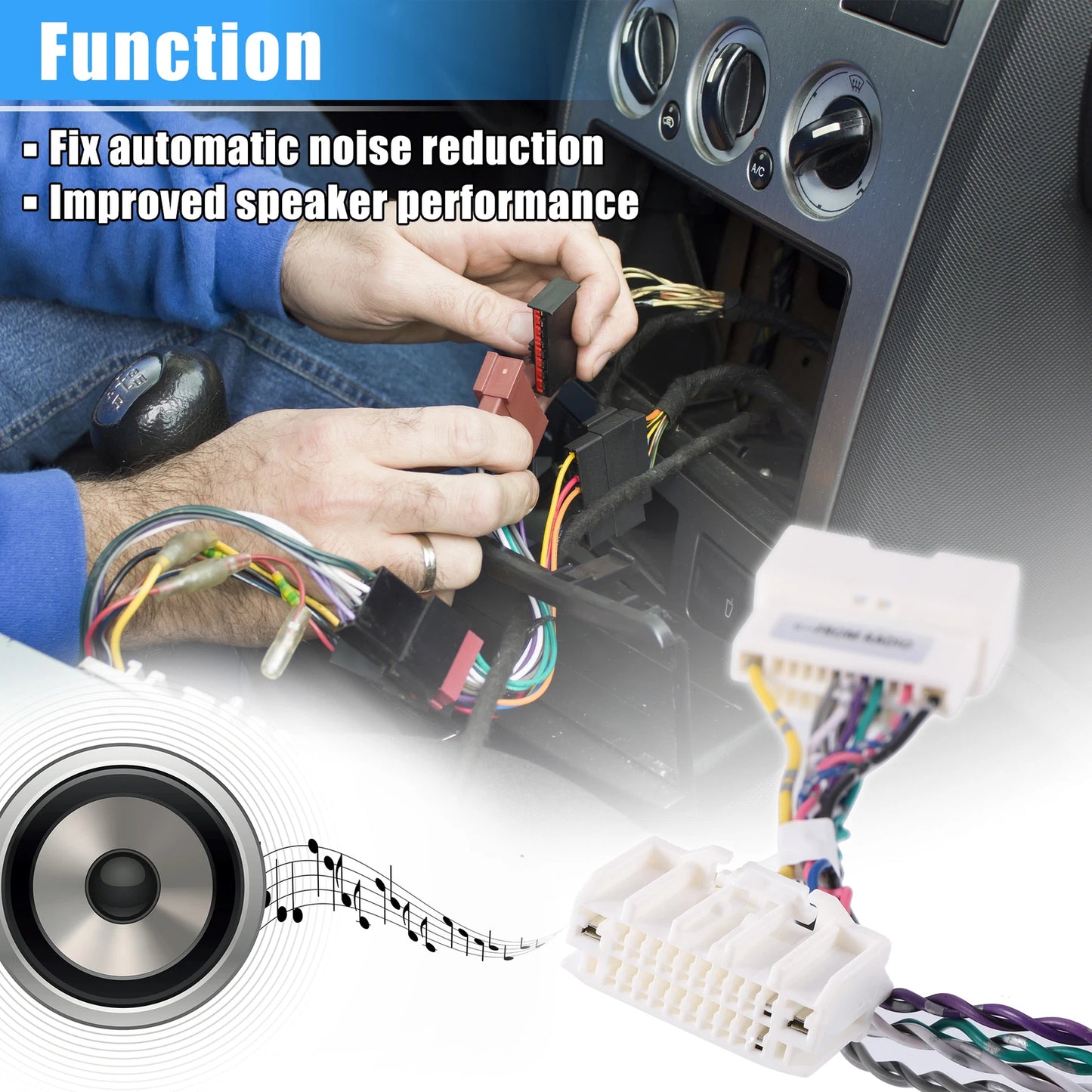 ANC Module Bypass Harness Plug Connector for Dodge Caravan (2008 - 2019)