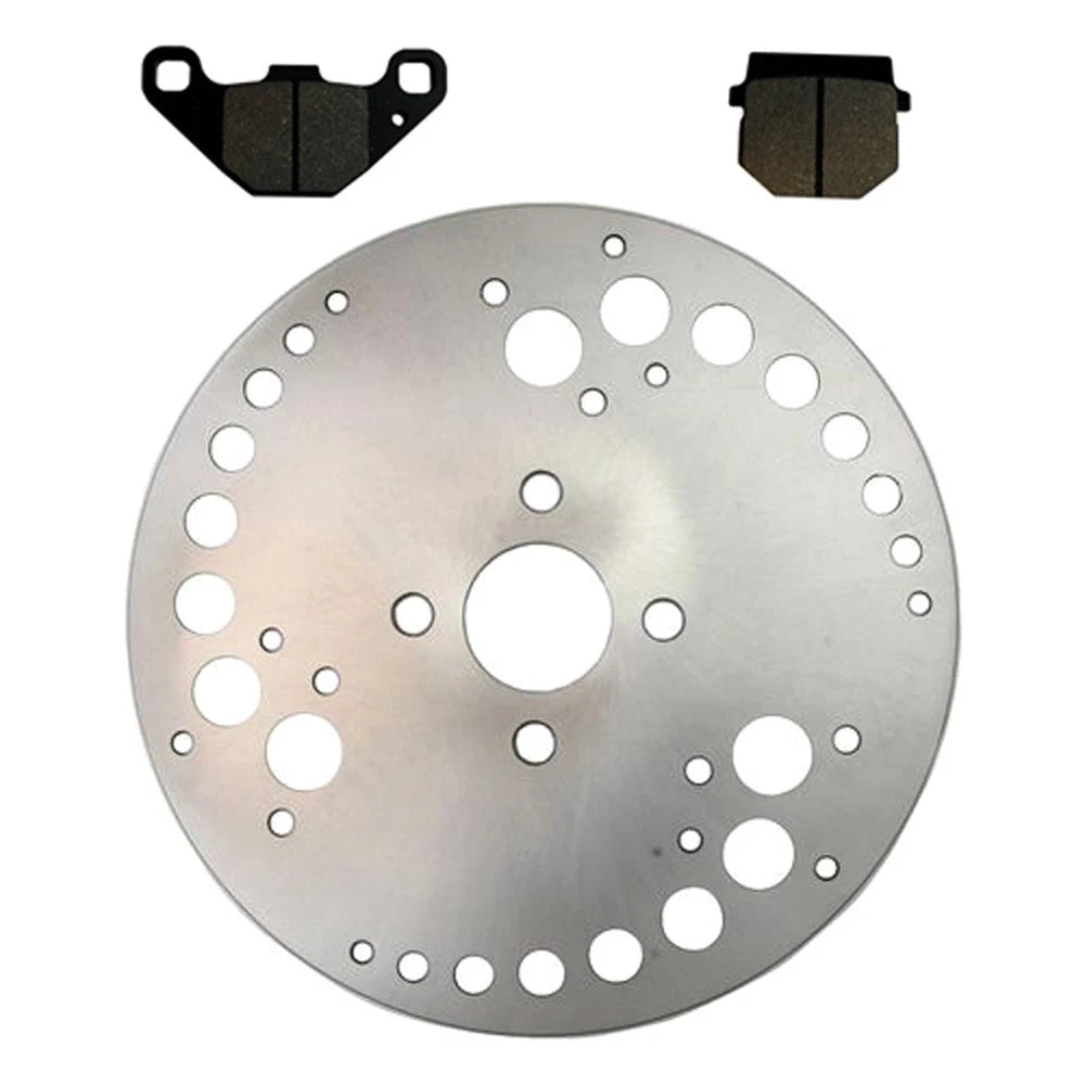 Rear Disc Brake Rotor & Semi-Metallic Pads for Polaris Sawtooth Quad (2006–2006)