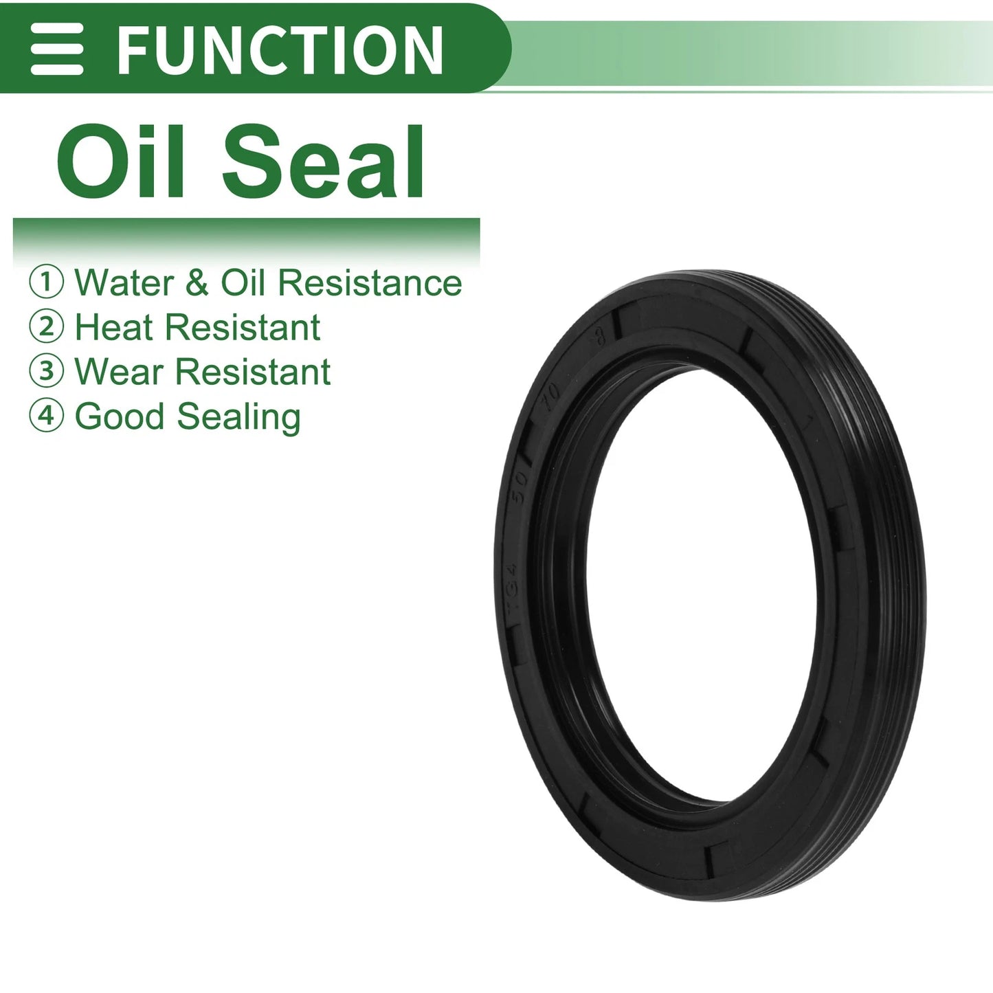 Oil Seal / 50x70x8mm / Seal Ring Rotary Shaft Seal NBR Rubber for Car