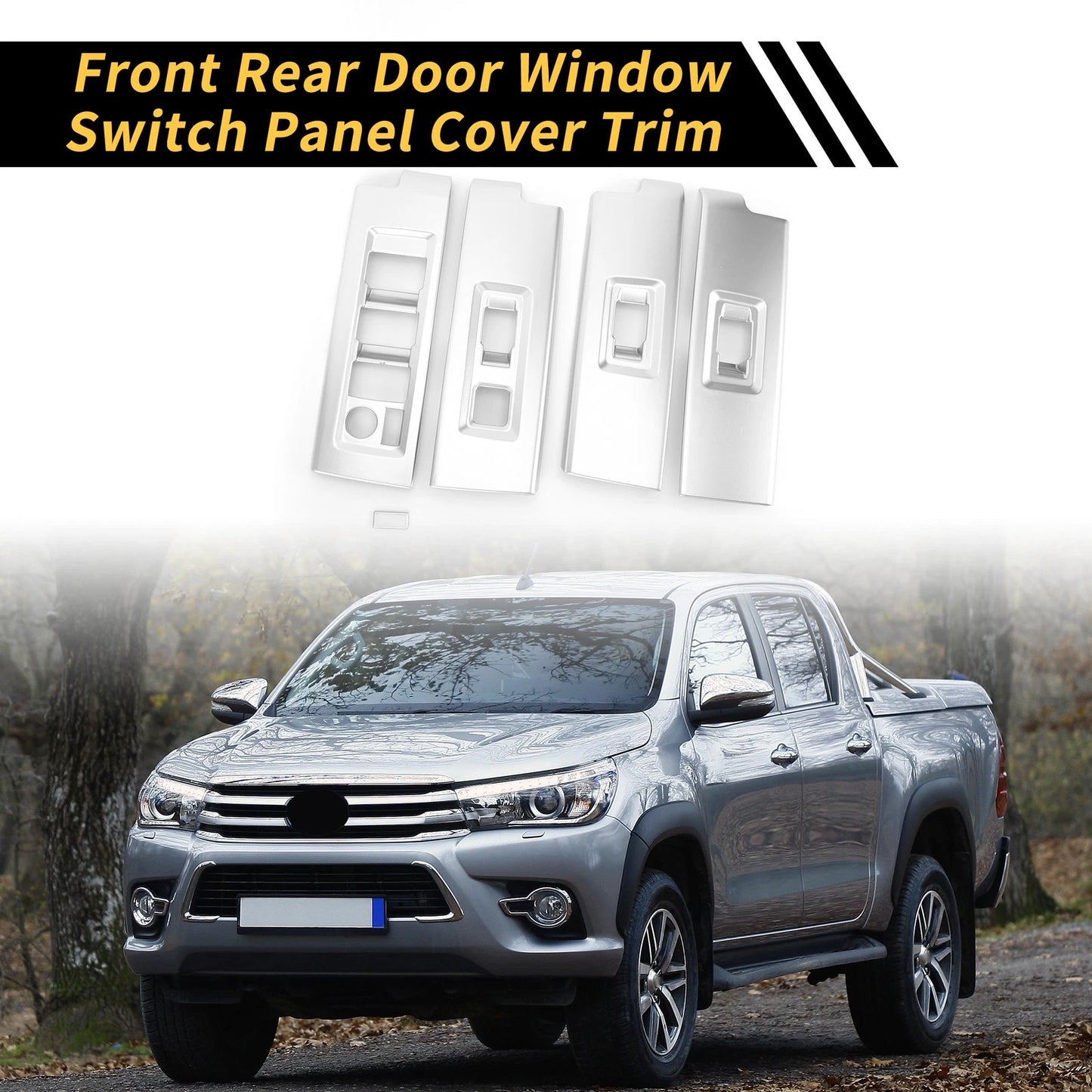 1 Set Front Rear Door Window Switch Cover Trim for Toyota Tundra (2022–2024)