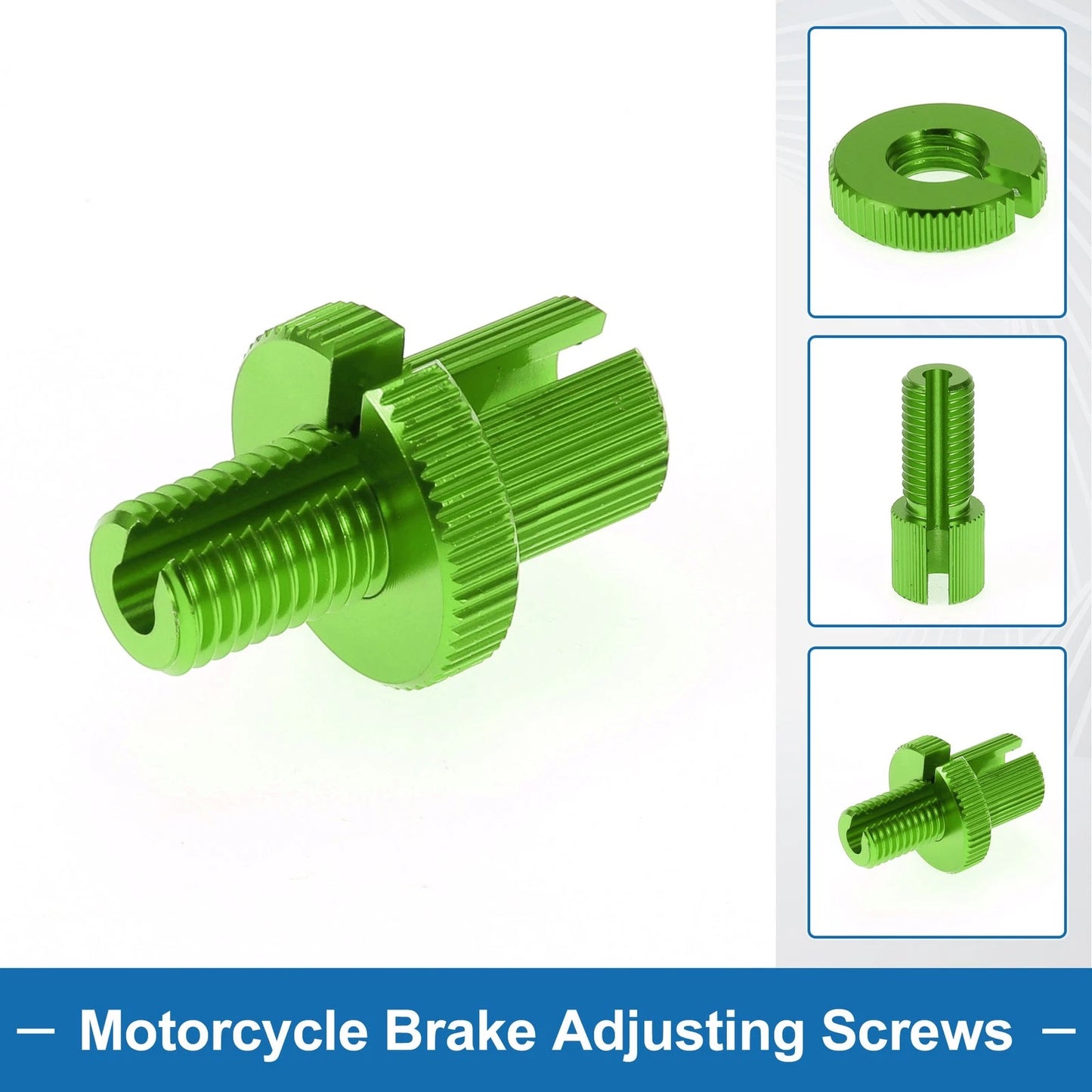 Brake Lever Barrel Adjusters Screws M10 Green 2 x for Motorcycle