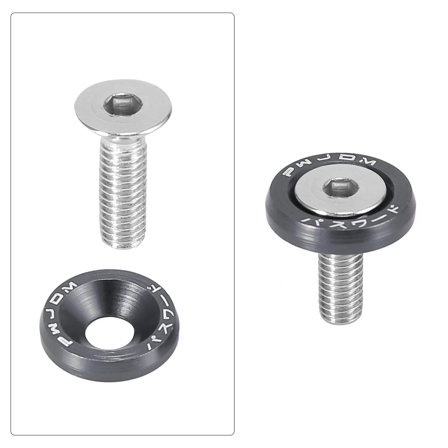 8pcs M6 Quick Release Fastener Bumper Washer Bolt for Car Motorcycle