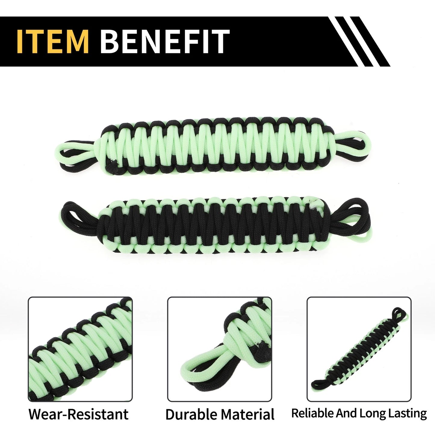 2 x Door Limiting Straps for Jeep Wrangler TJ JK JKU (2007-2018) Black Green