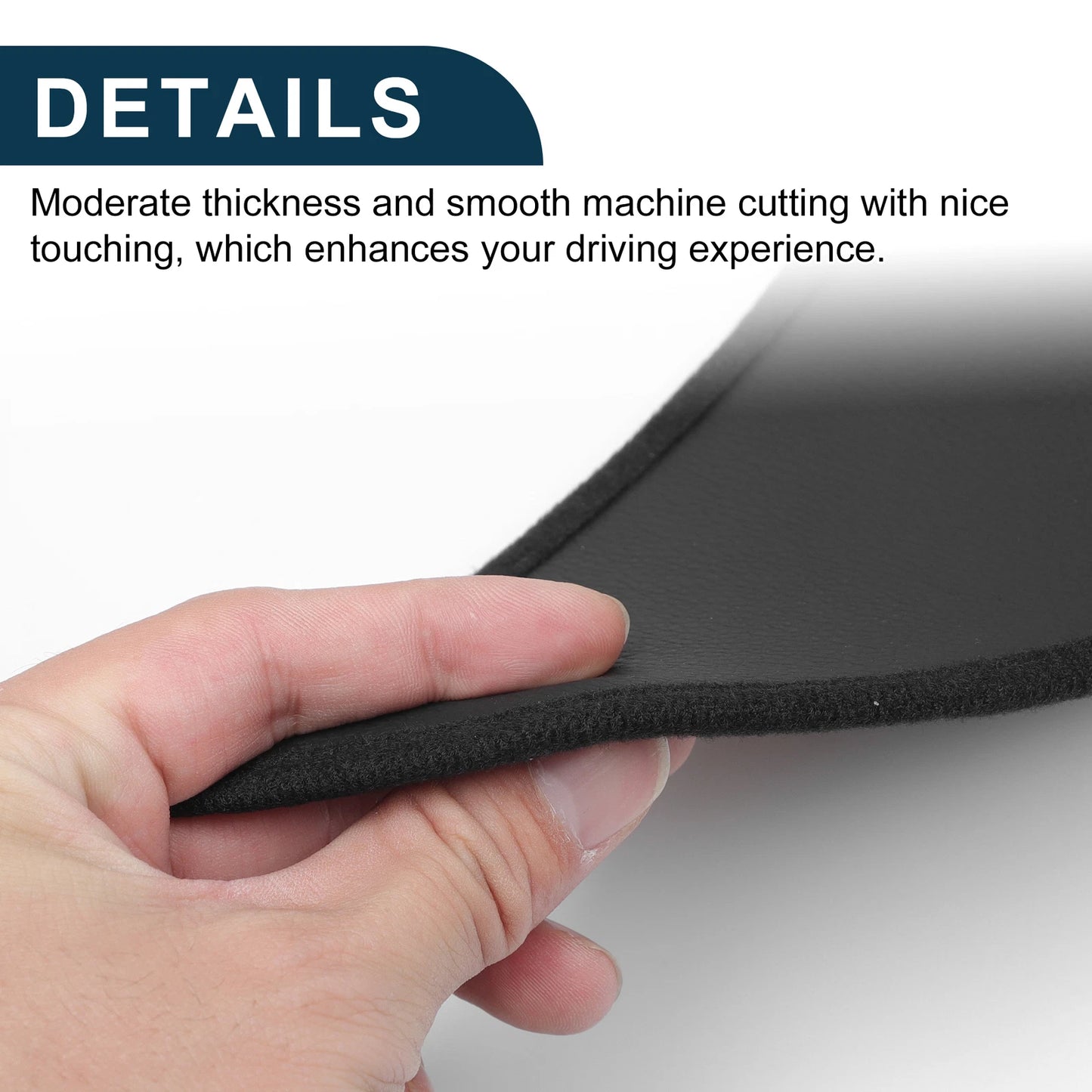 Car Door Leather Anti-Kick Pad Sticker for BMW 5 Series (2007-2009) - Black Set