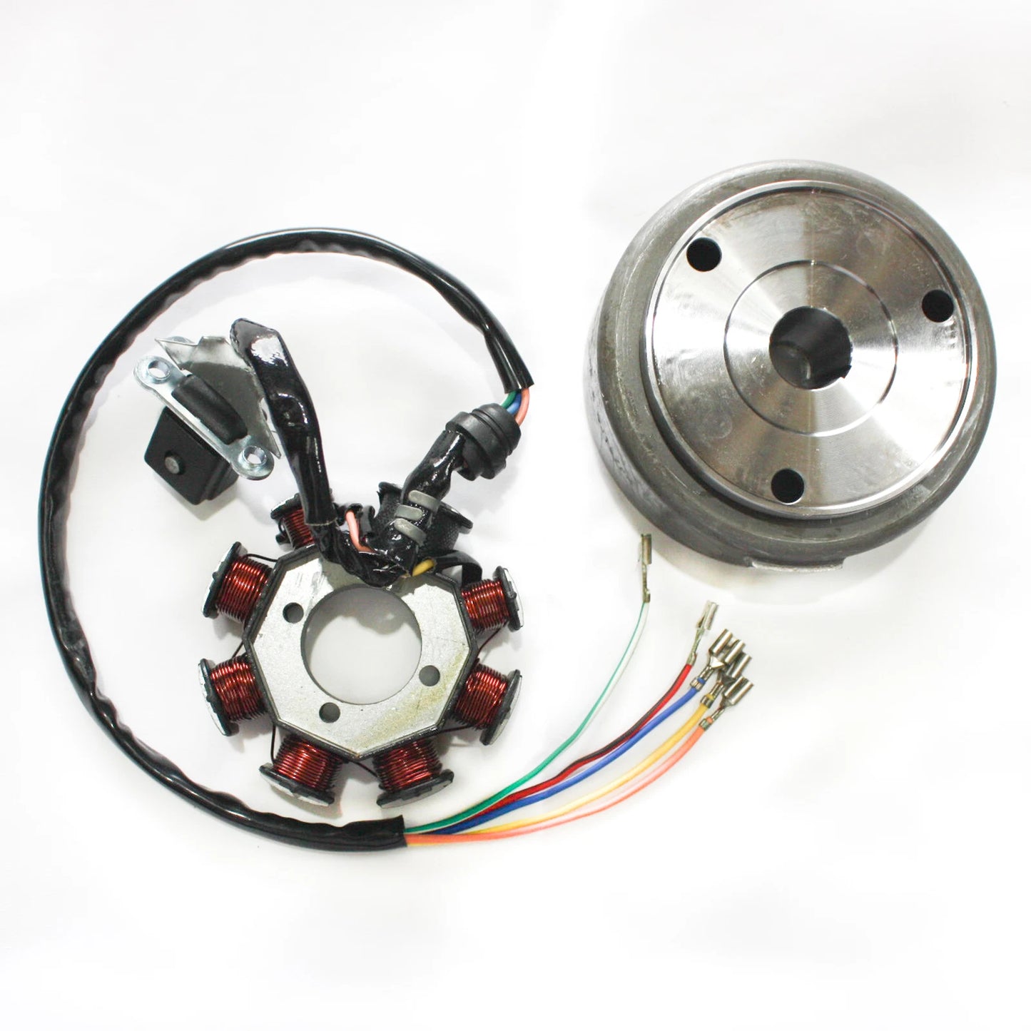 8 Poles Magneto Stator & Flywheel for 200cc 250cc PIT Trail Quad ATV