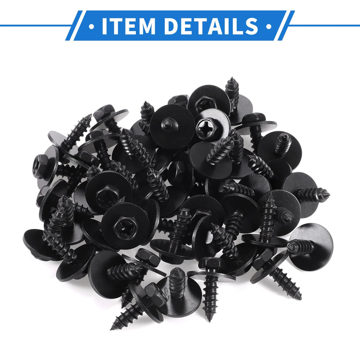 50 Pcs Fender Liner Splash Shield Bumper Cover Screws for Toyota Avalon
