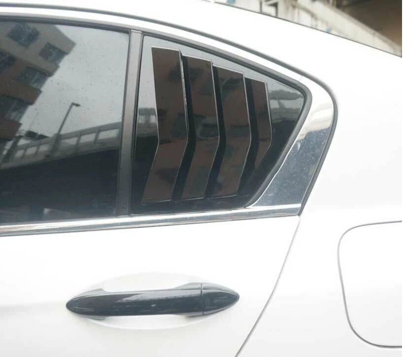 Glossy Black Side Window Louver Shutter Cover Trim for Honda Accord (2014–2017)
