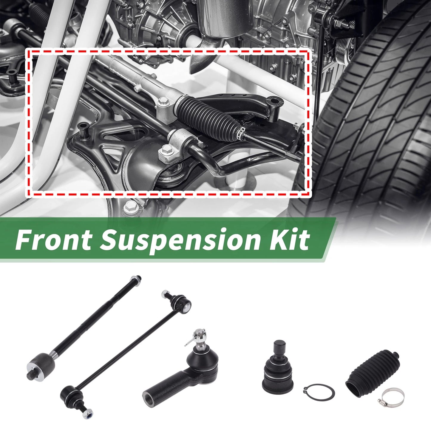 10pcs Tie Rod End Sway Bar Link Front Suspension for Mazda Tribute (2005–2006)