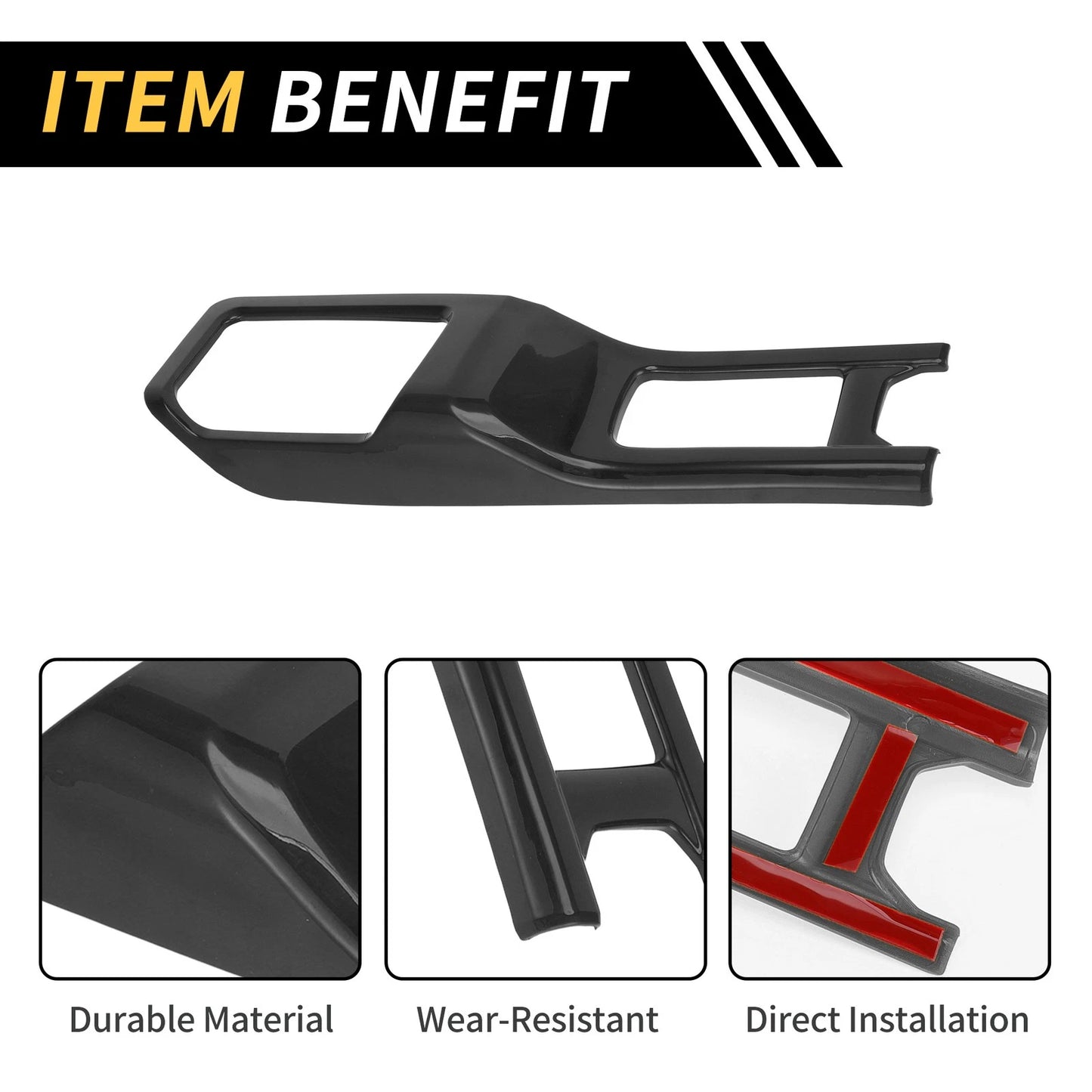 4WD Gear Shift Panel Cover for Jeep Wrangler JL JLU (2018-2024) Black
