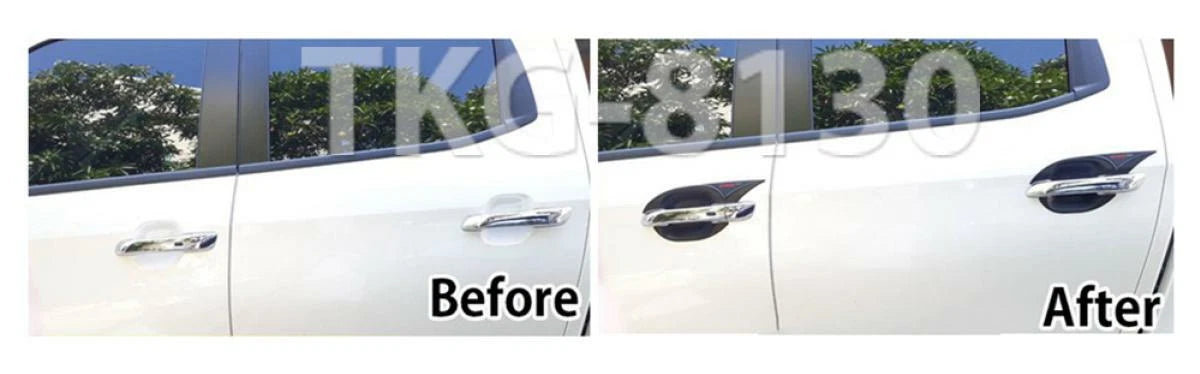 4 x Dr Black Handle Bowl Cup Covers for Isuzu D-Max (2020)