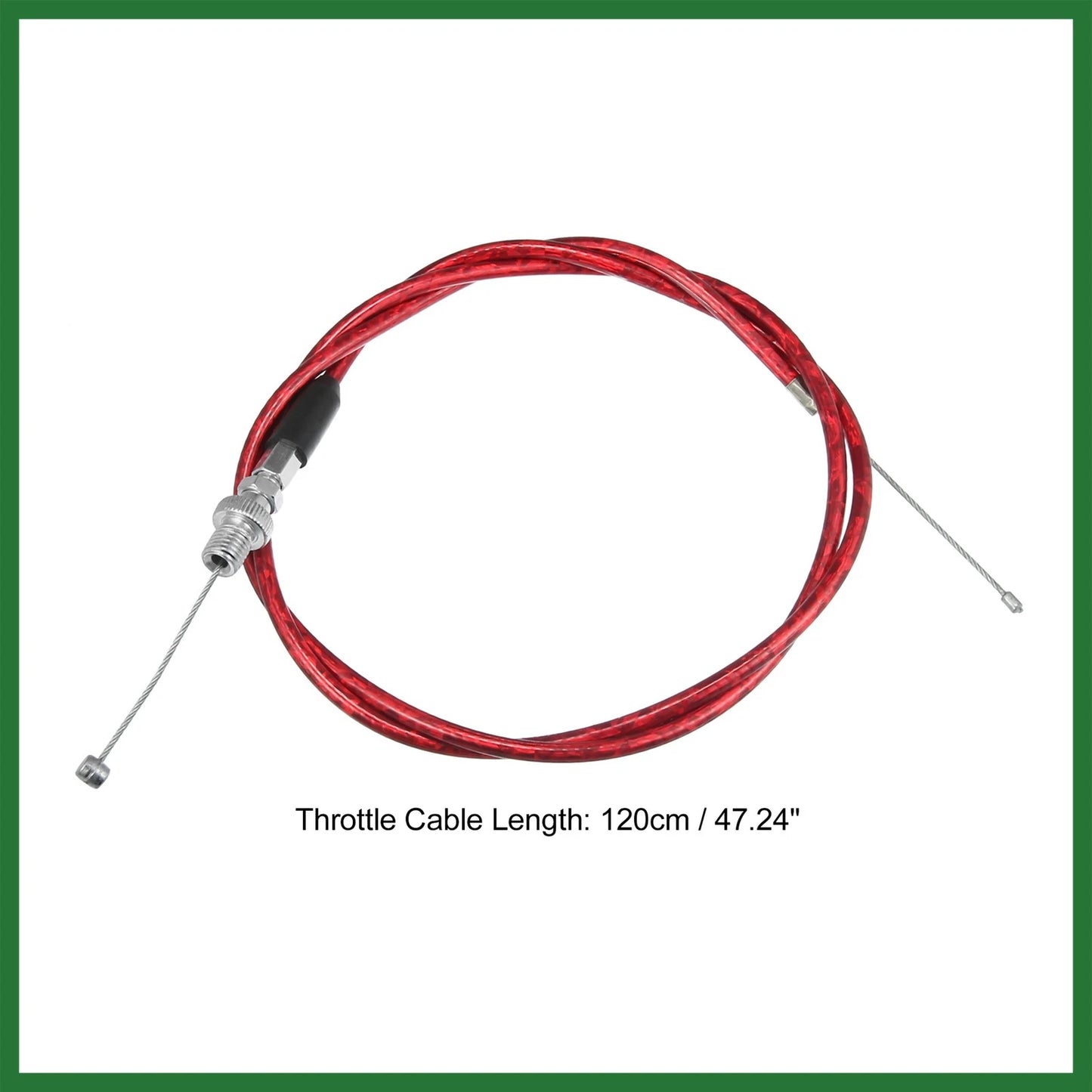 Throttle Cable Wire 47.2" for ATV Quad Bike Red