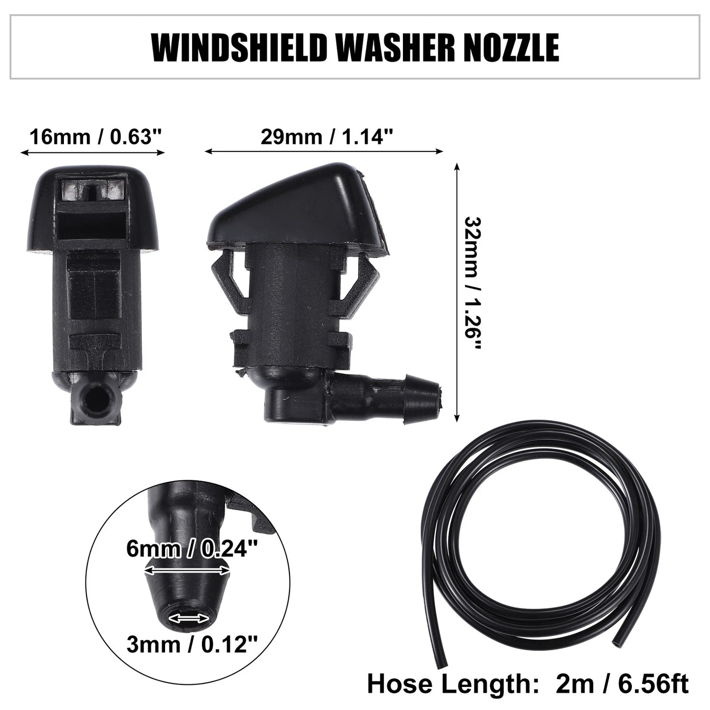 Auto Windshield Washer Nozzle Set for Ford Edge (2015-2023)
