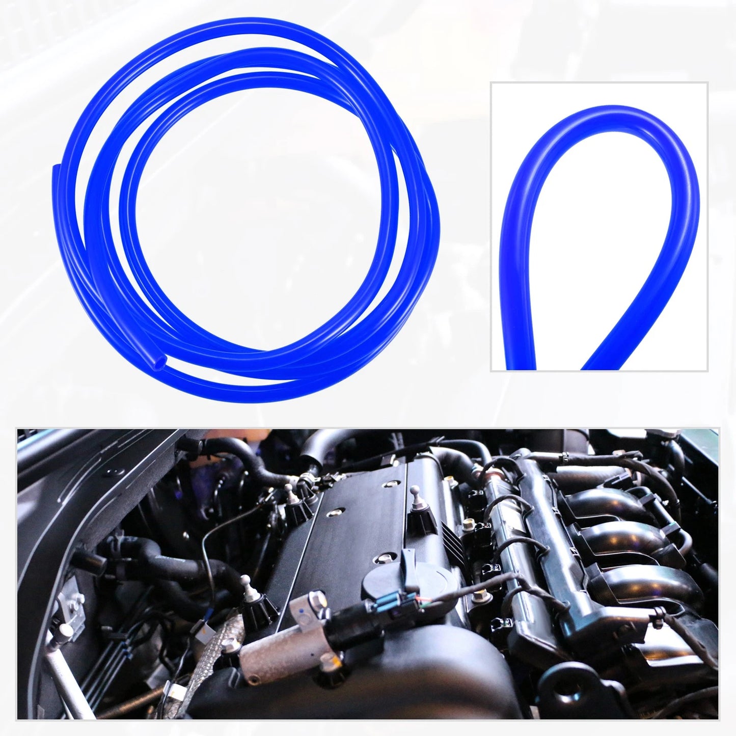 Fuel Vent Line Hose 0.31'' x 7ft Blue for Motorcycle Dirt Bike