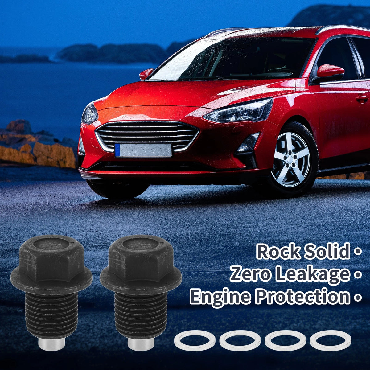 Set M16x1.5 1.3in Engine Oil Drain Plug w/ Gasket for Car Motorcycle