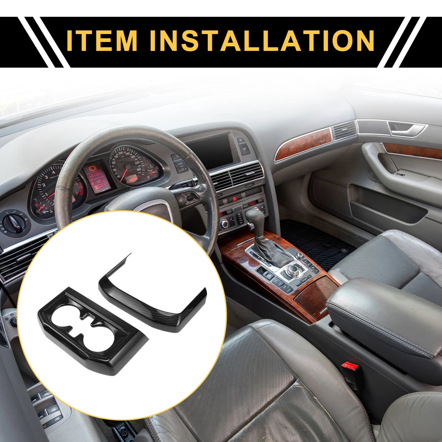 Center Console Rear Cup Holder Trim for Ford F-150 (2021-2024)