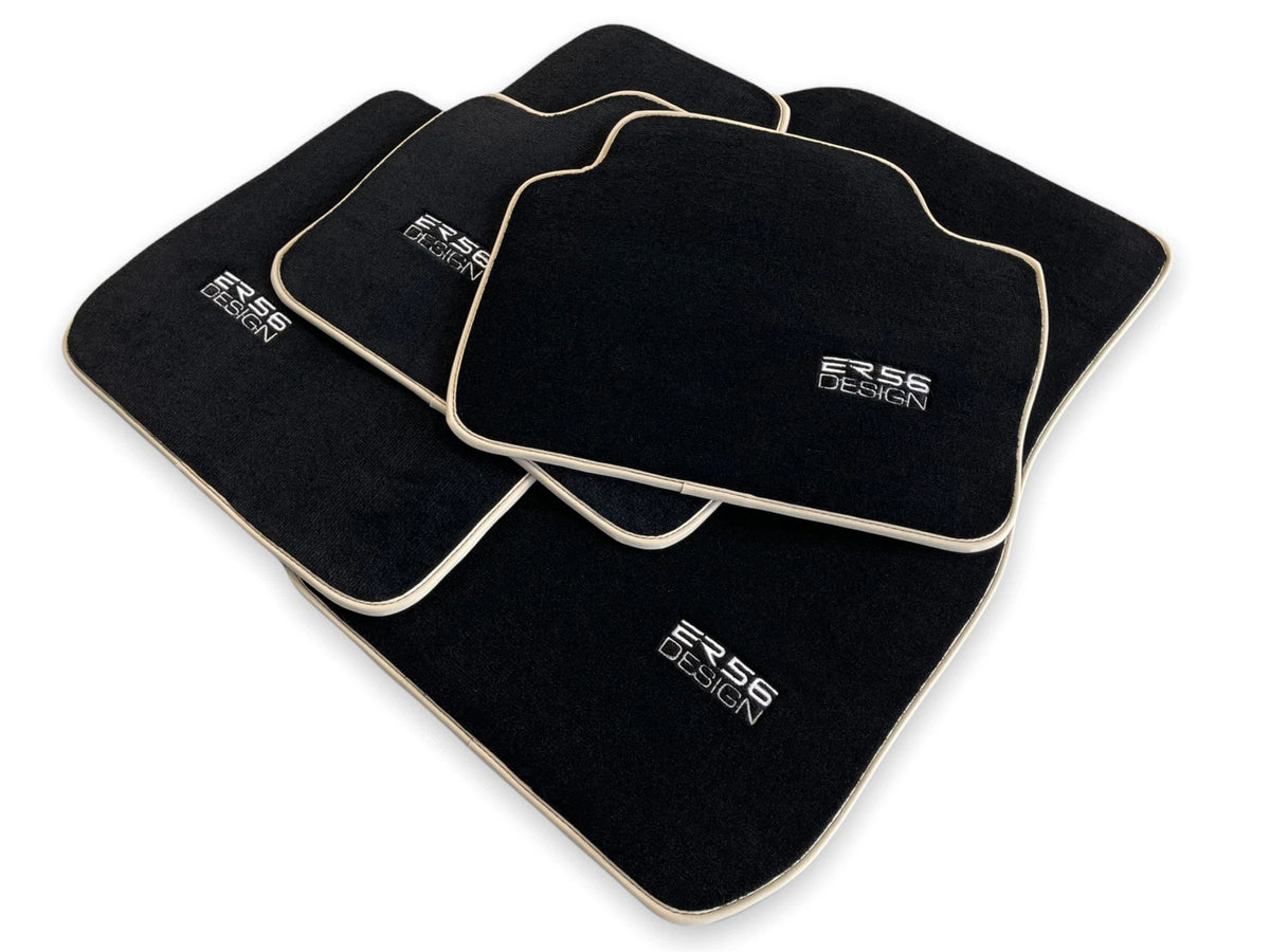 Premium Floor Mats for BMW X5 Series E53 (2000-2006) - Black Beige Rounds