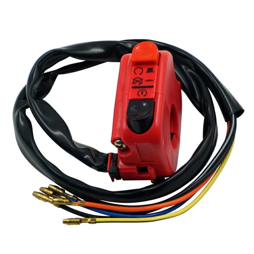 7/8" Handlebar Ignition Switch for Universal Motorcycles - RED