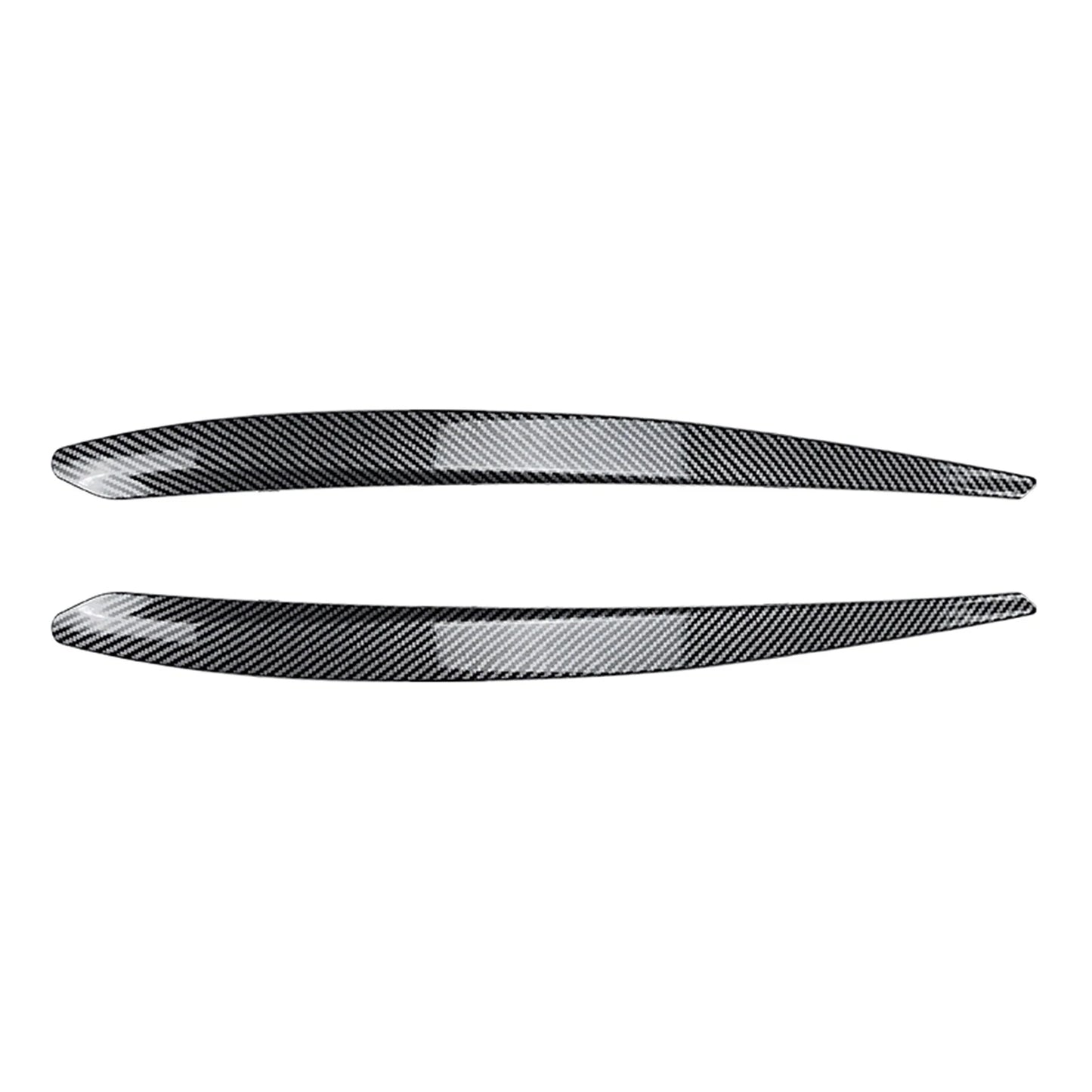 2 x Carbon Look Front Headlight Eyelid Covers for Skoda Superb (2016-2019)