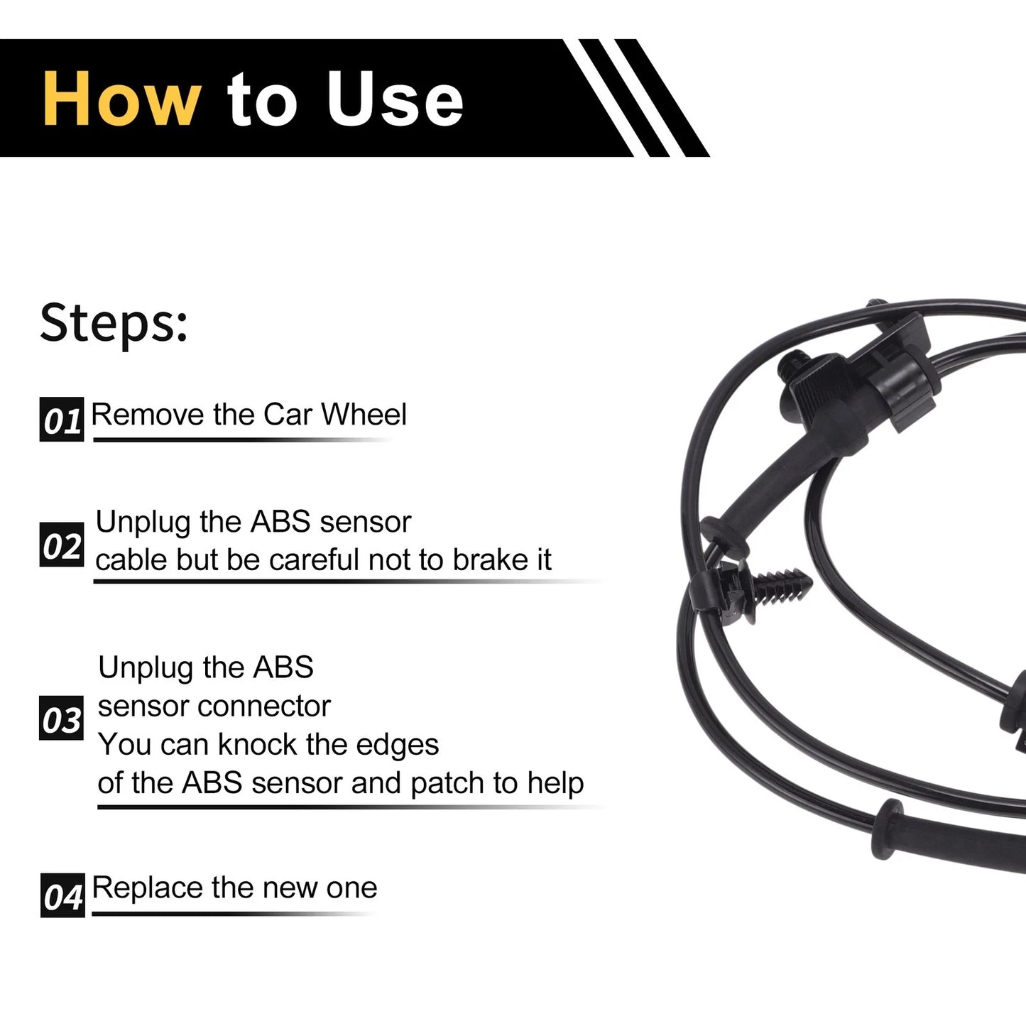 1x ABS Wheel Speed Sensor for Chrysler 200 Left Rear (2011-2017)