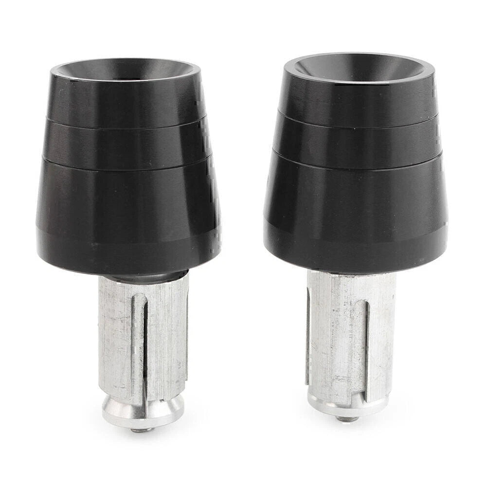 Black Handlebar End Plugs for Honda CBR, CB, Yamaha YZ, YZF, Kawasaki