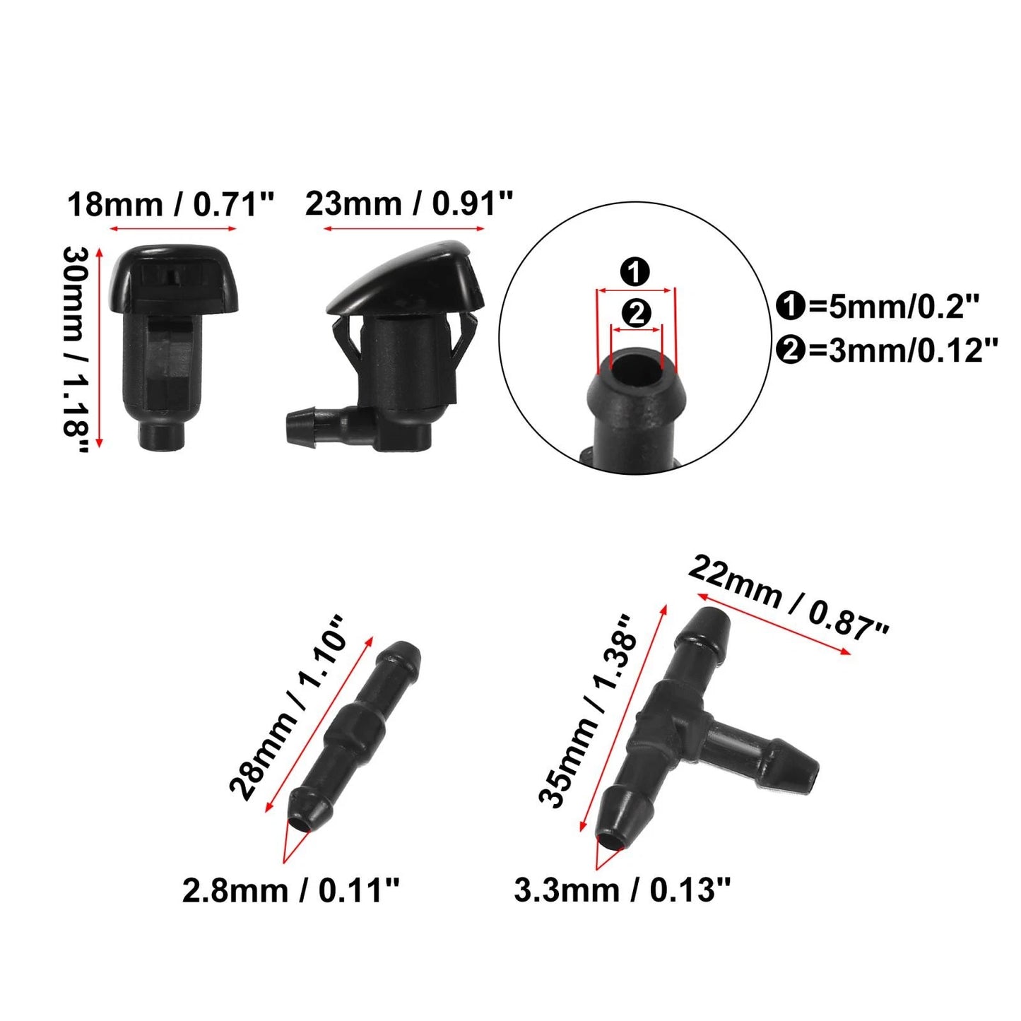 Windshield Washer Nozzles for Toyota Solara (2004-2008)