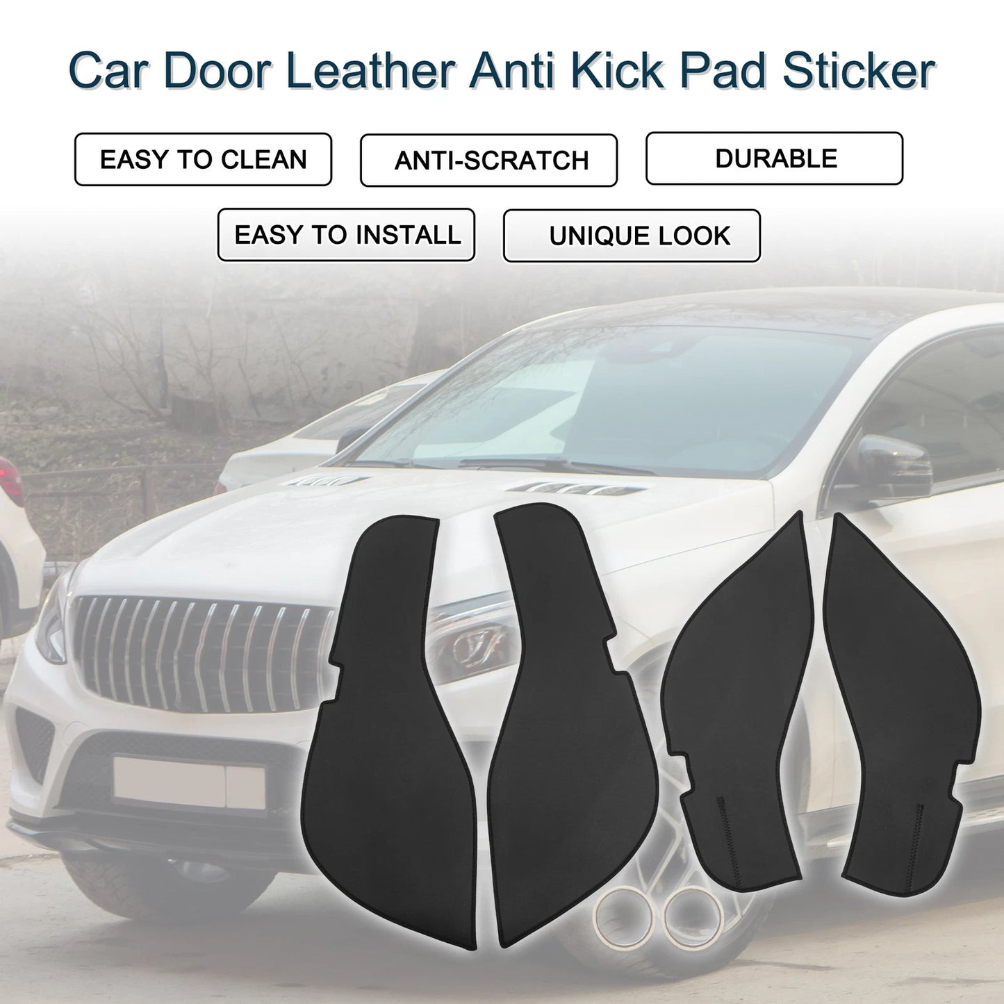 Car Door Leather Anti Kick Pad Sticker for Mercedes-Benz GLE (2019-2025)