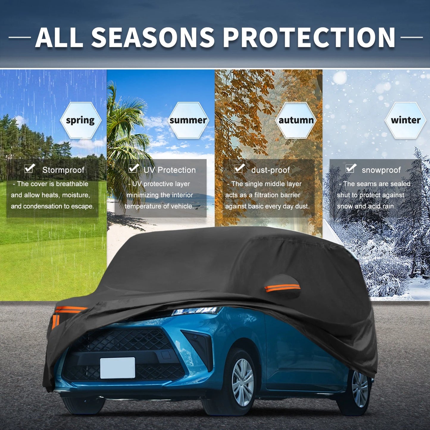 Waterproof Aluminum Film Cotton Car Cover for Toyota Roomy (2016-2023)