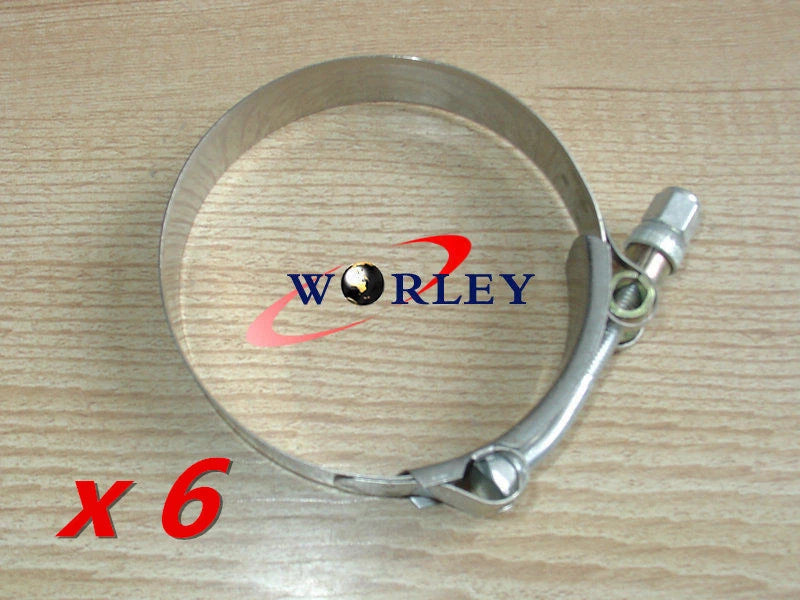 8PCS T Bolt Stainless Steel Silicone Hose Clamps ID 80MM (80-85)