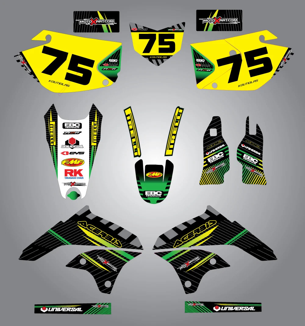 Custom Graphic Kit for Kawasaki KLX 450 (2008-2014)
