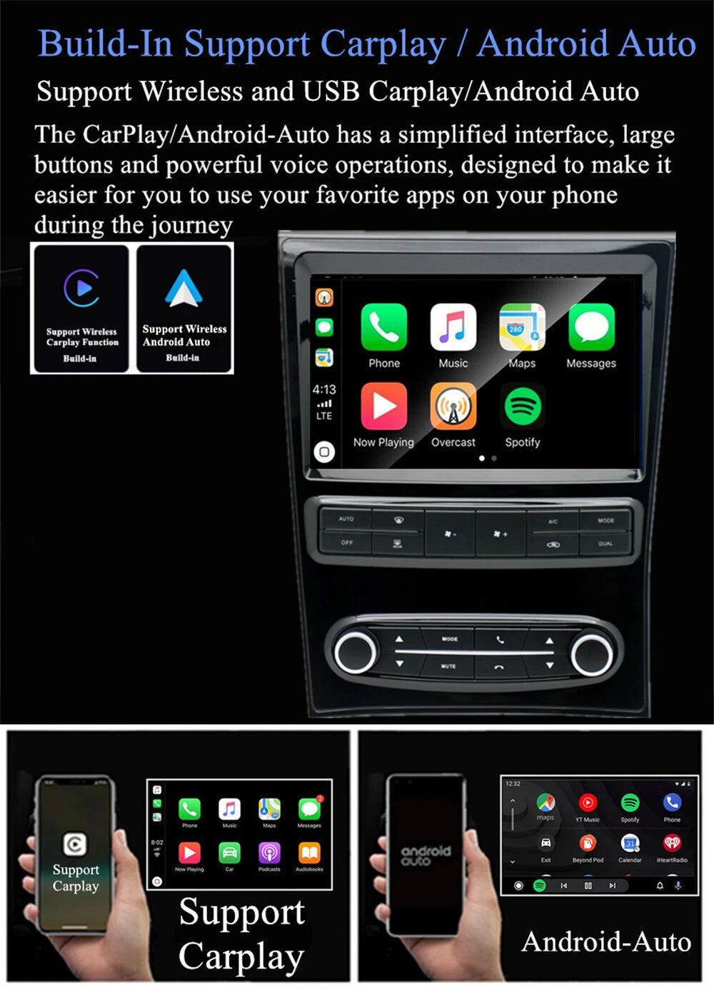 9" Carplay Radio Stereo GPS Nav Wifi FM Player for Lexus GS300 GS400 GS430 (98-05)