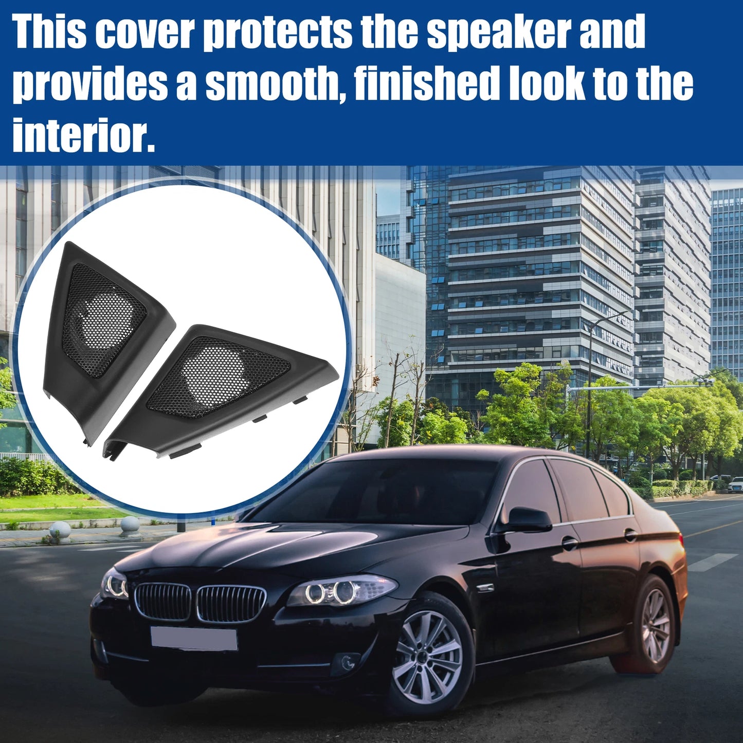 Car Door Tweeter Speaker Panel Cover Trim for BMW F10 F11 5 Series (2010-2017)