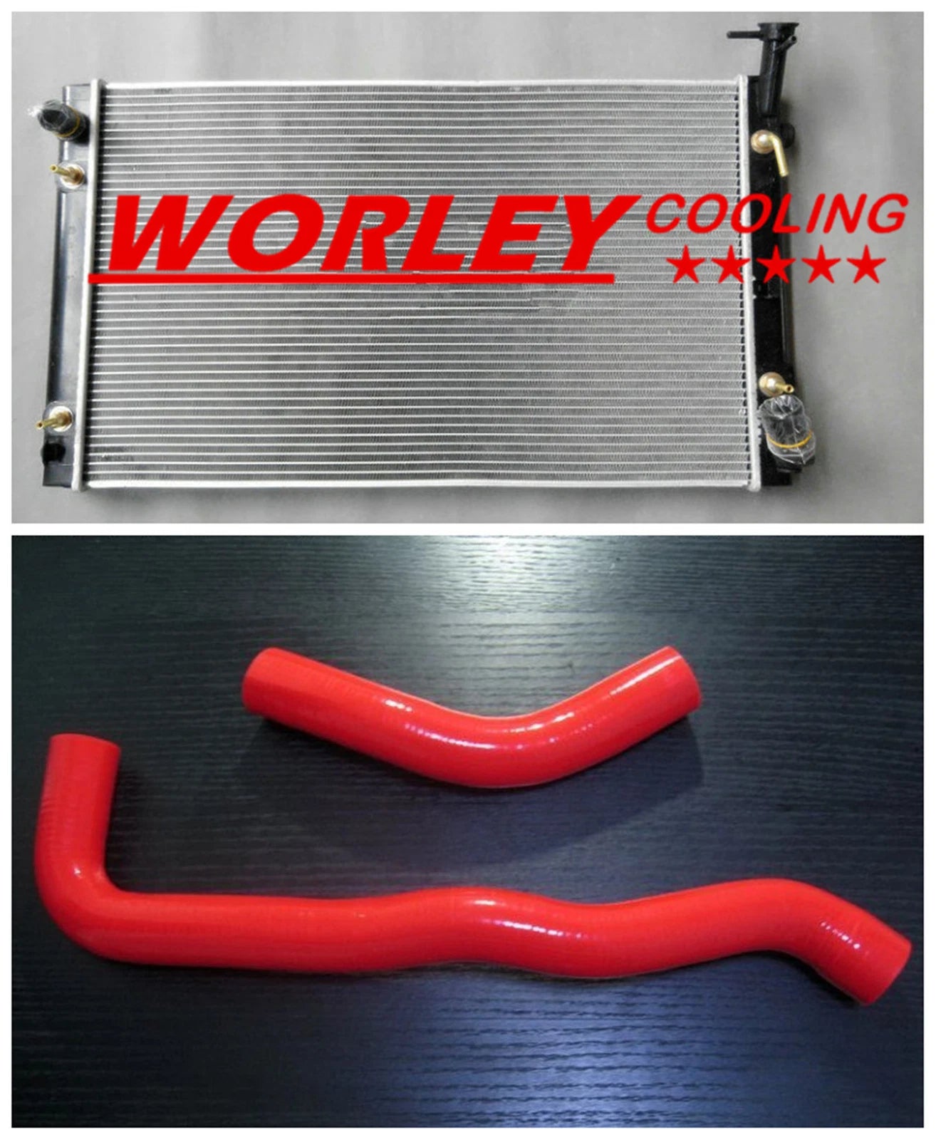 Radiator & Red Hose for Nissan GQ Patrol Y60 4.2L Petrol (1987-1997)