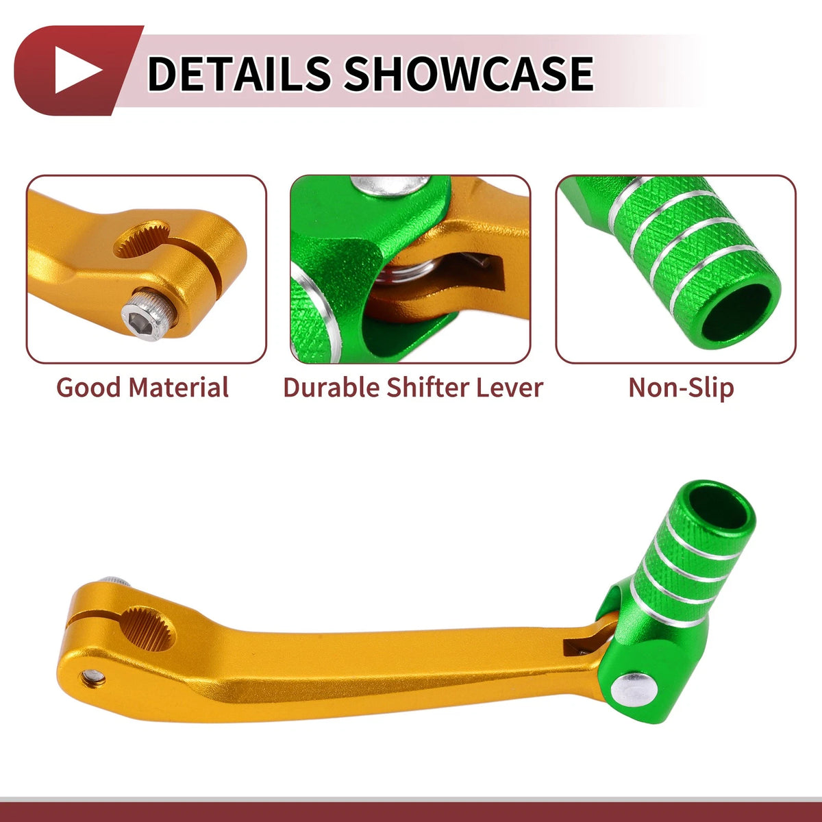 Gear Shift Lever for Honda CRF150F - Gold Green Silver Tone (2003-2023)
