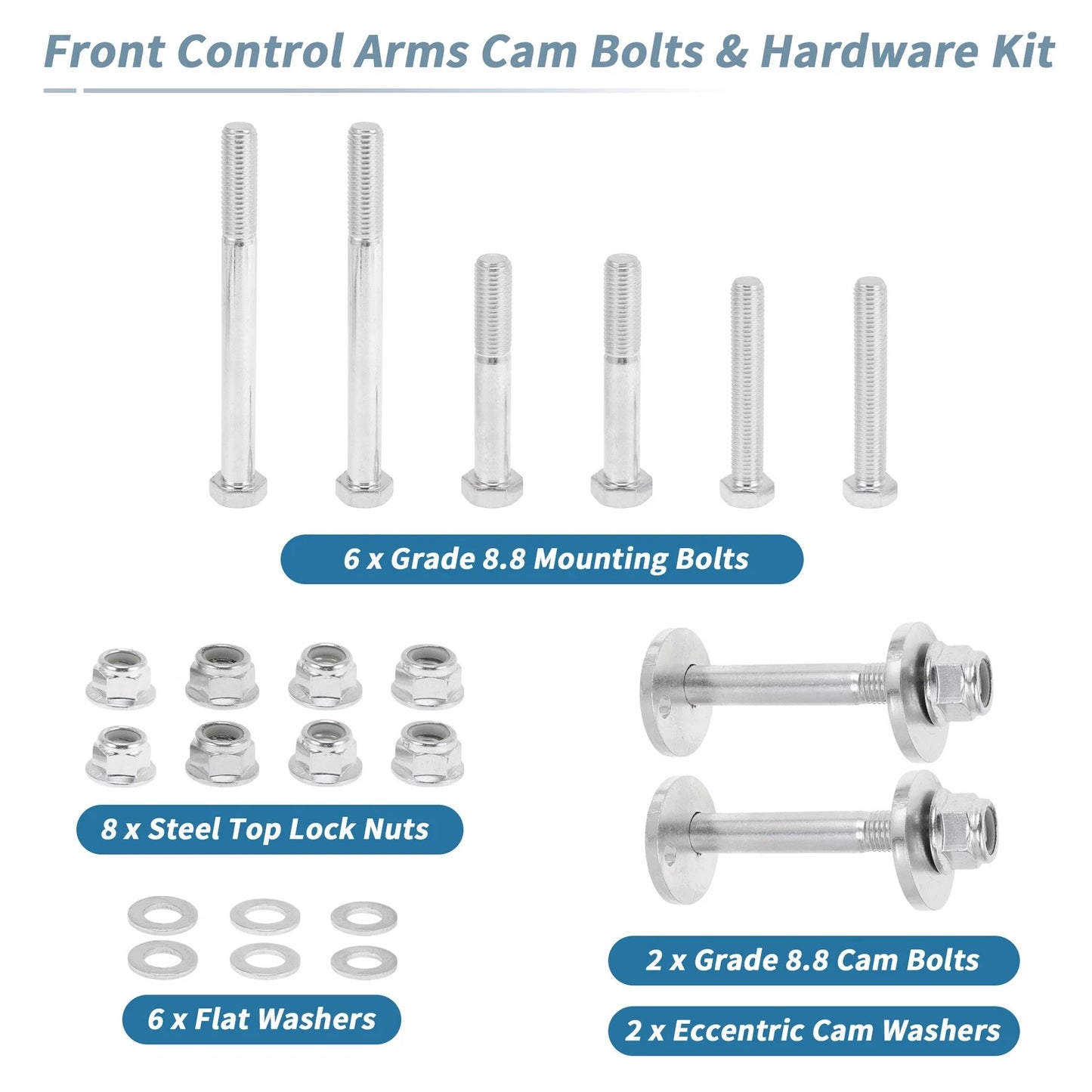Front Control Arms Cam Bolt for Dodge Ram 1500 2500 3500 (2003-2009)