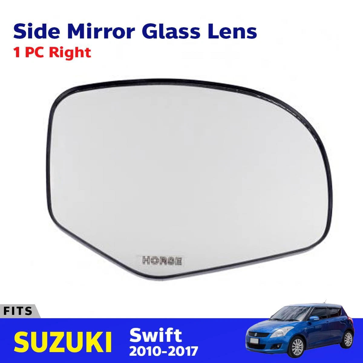 Side Mirror Glass Lens Rear View Right Fits Suzuki Swift Hatchback 2010-17 New