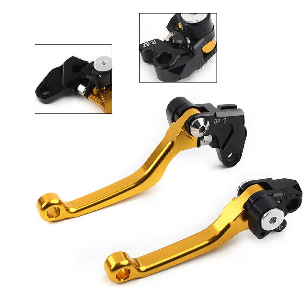 Gold Pivot Brake Clutch Levers for Suzuki RM125 RM250 RM85