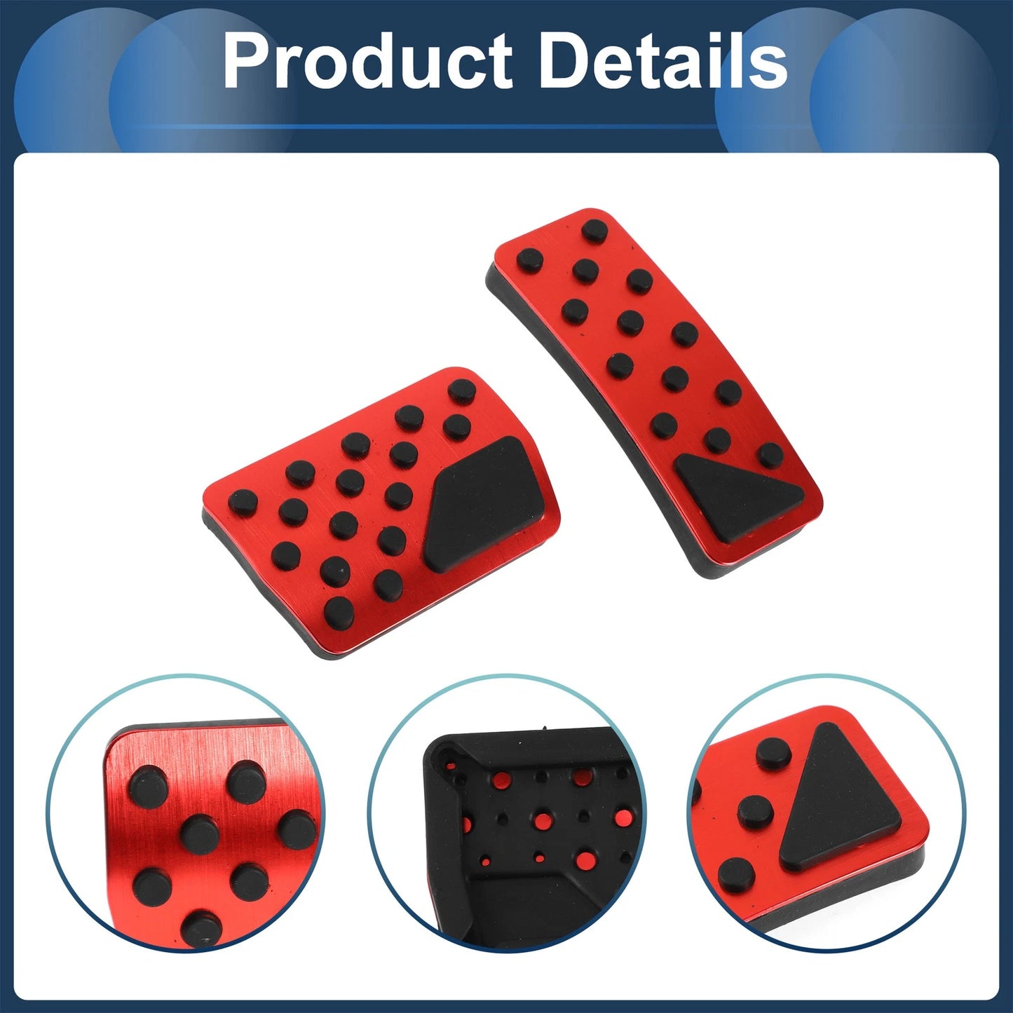 Automatic Foot Accelerator Pedal Covers for Jeep Wrangler (2018-2024) Red