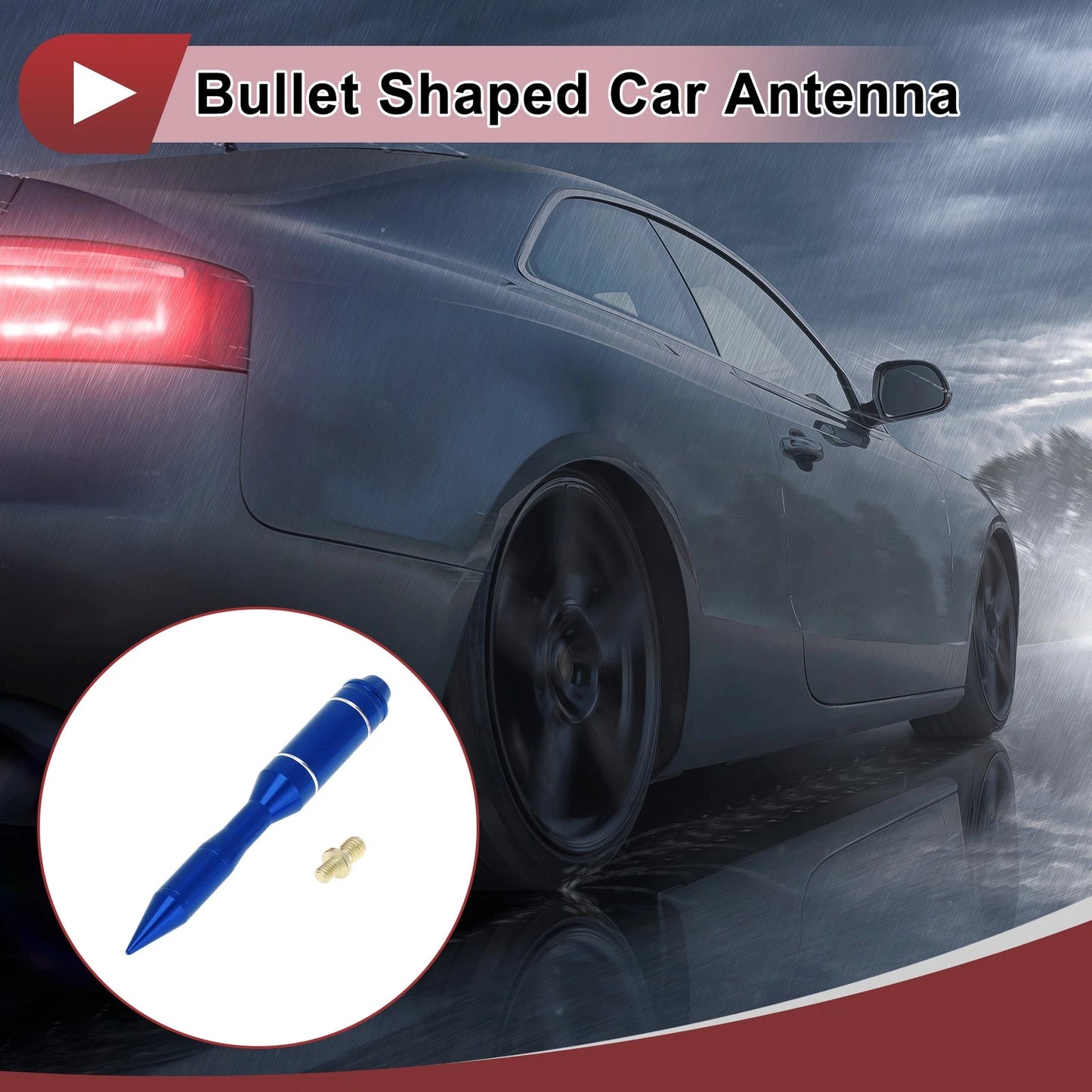 Bullet Antenna Set for Jeep Wrangler JK/JL 2007-2023 - Blue