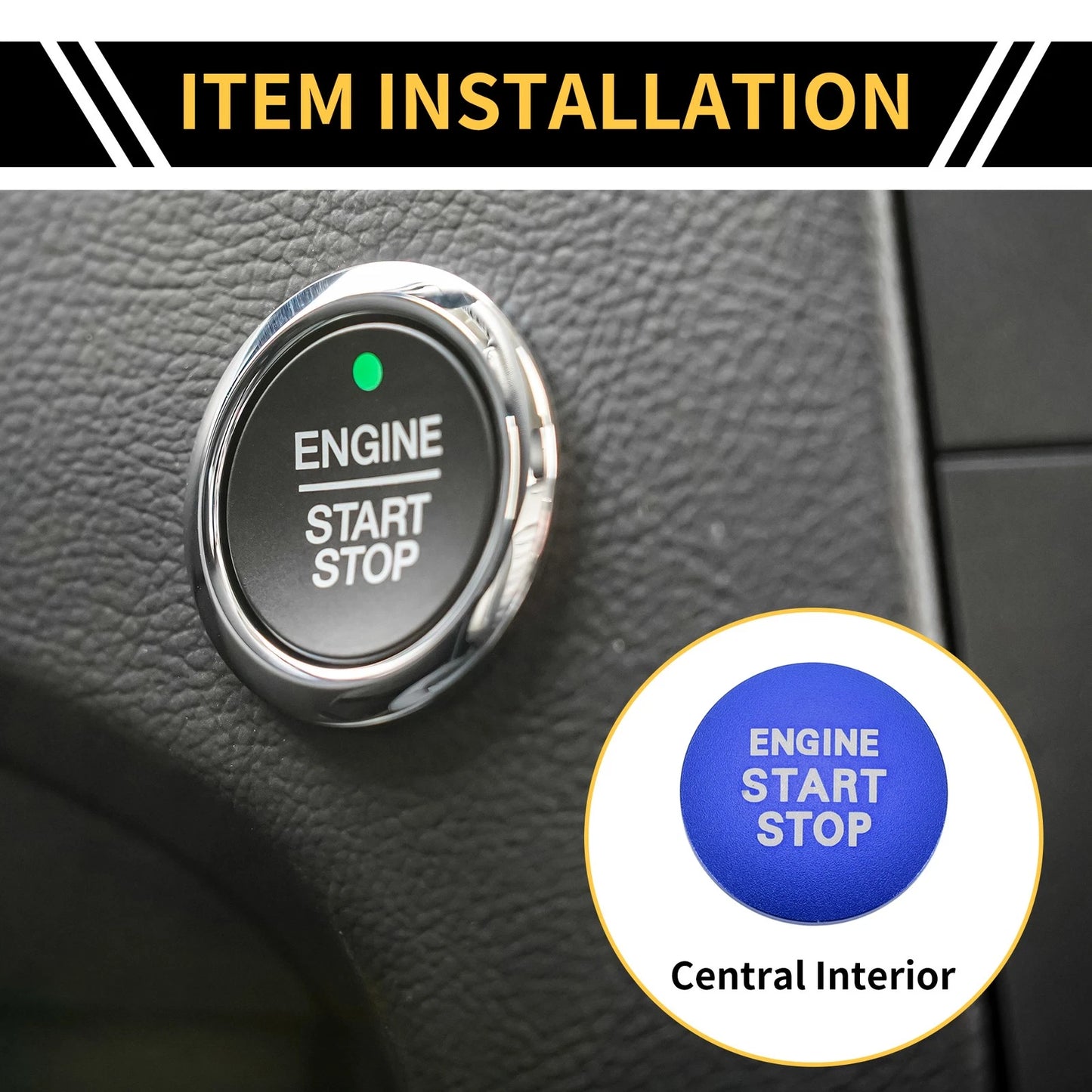 Engine Start Stop Button Cover for Toyota Tacoma (2016-2023) Blue