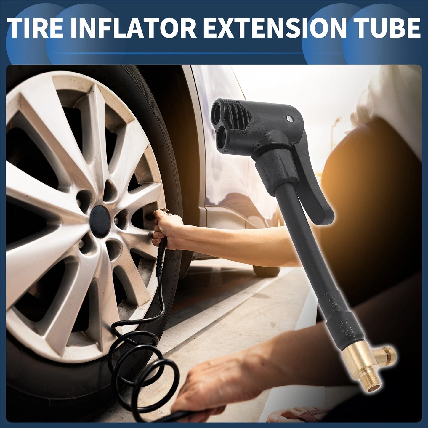5.51" Tire Inflator Extension Tube 0.305in x 32TPI for Car Motorcycle