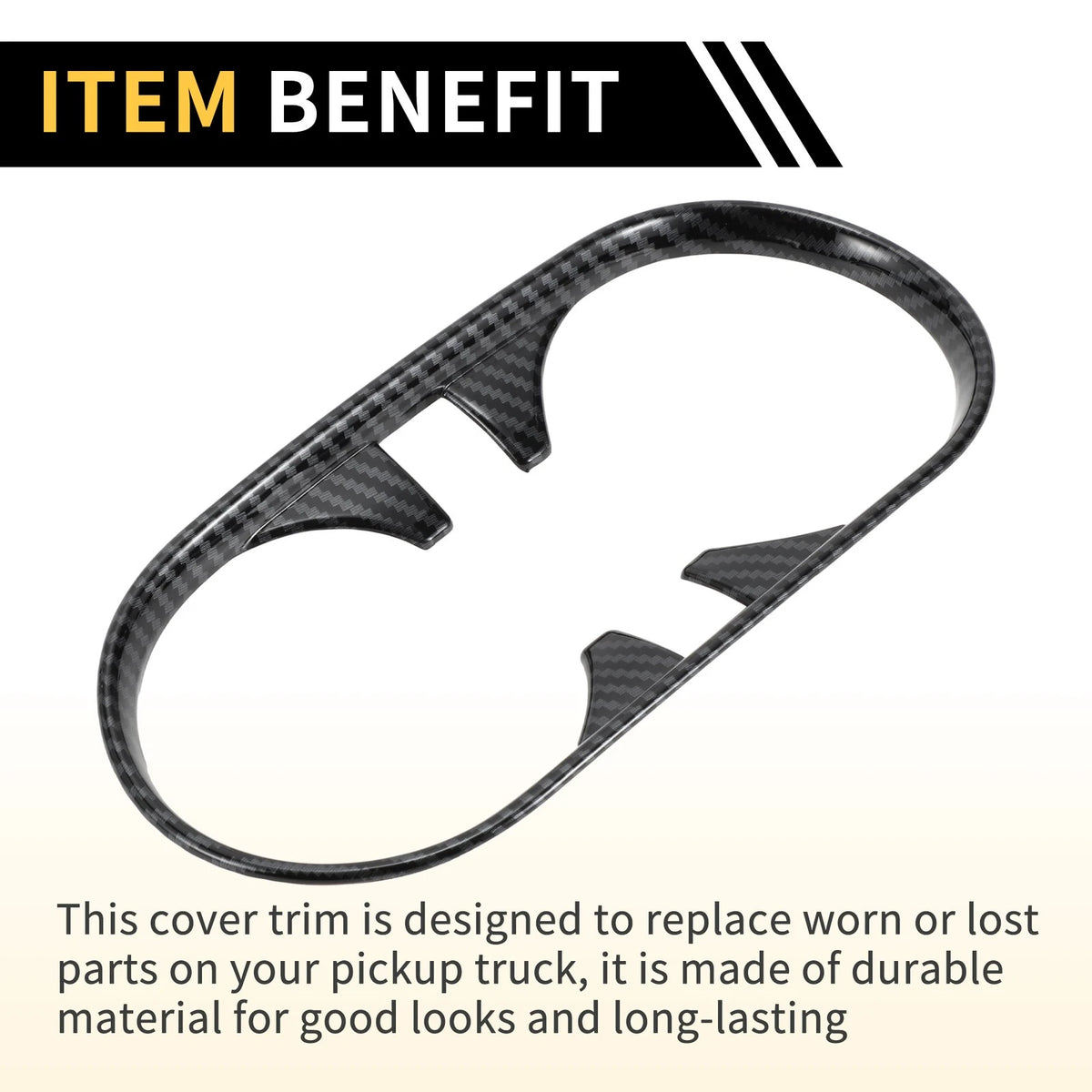 Cup Holder Cover for Chevy Colorado (23-24) Carbon Fiber Pattern
