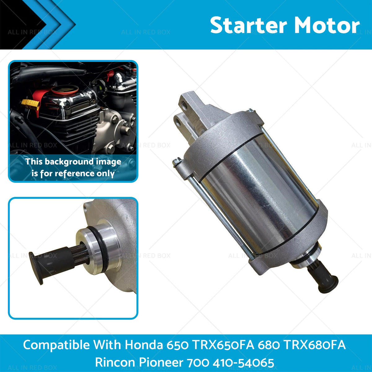 Starter for Honda 650 TRX650FA TRX680FA Rincon Pioneer 700 (2004-2023)