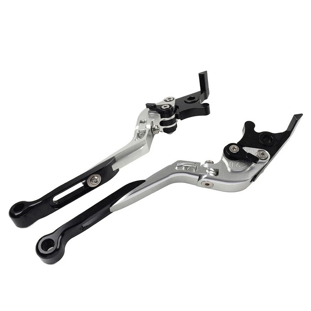 CNC Silver Extendable Brake Clutch Levers for Honda CBR650R CB650F (14-23)